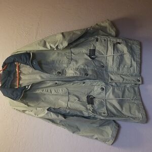LONDON FOG Men's Sz M Reg Cargo Utility Jacket EUC, Moisture Resistance #2502